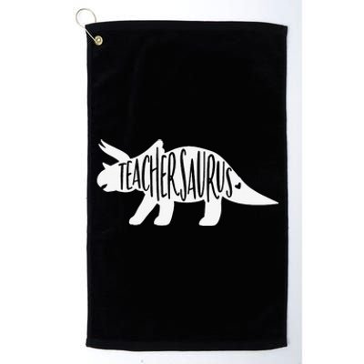 Teachersaurus Like A Normal Teacher Awesome Dinosaur Teacher Platinum Collection Golf Towel