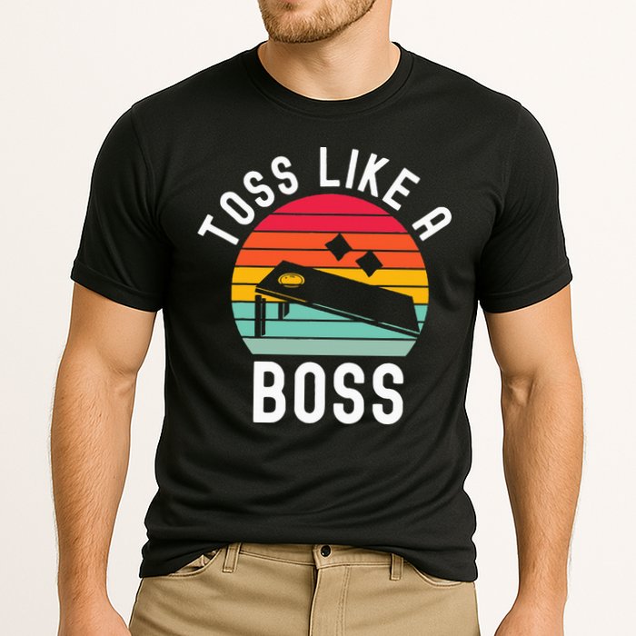 Toss Like A Boss Bean Bag Player Funny Cornhole Performance Shirt