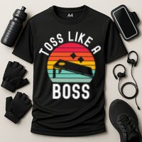 Toss Like A Boss Bean Bag Player Funny Cornhole Performance Shirt