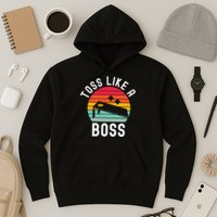 Toss Like A Boss Bean Bag Player Funny Cornhole Hoodie