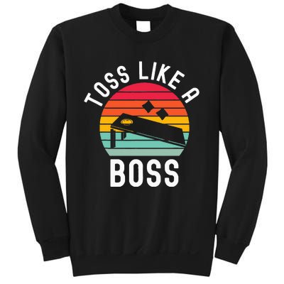 Toss Like A Boss Bean Bag Player Funny Cornhole Sweatshirt