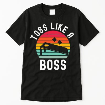 Toss Like A Boss Bean Bag Player Funny Cornhole Tall T-Shirt