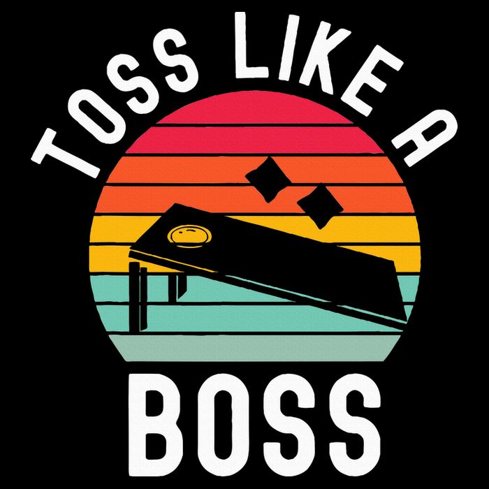 Toss Like A Boss Bean Bag Player Funny Cornhole Bucket Hat