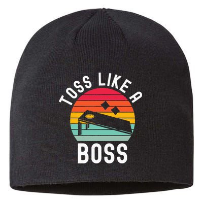 Toss Like A Boss Bean Bag Player Funny Cornhole Sustainable Beanie