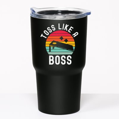 Toss Like A Boss Bean Bag Player Funny Cornhole Tumbler