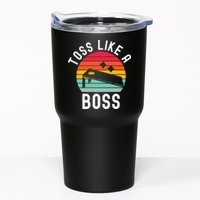 Toss Like A Boss Bean Bag Player Funny Cornhole Tumbler