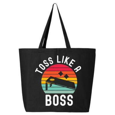Toss Like A Boss Bean Bag Player Funny Cornhole 25L Jumbo Tote