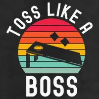 Toss Like A Boss Bean Bag Player Funny Cornhole 25L Jumbo Tote