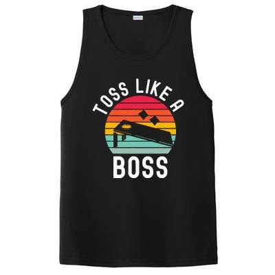 Toss Like A Boss Bean Bag Player Funny Cornhole PosiCharge Competitor Tank