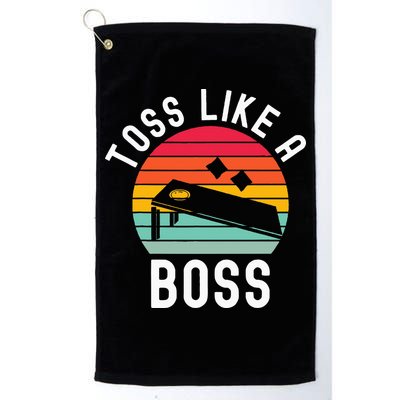 Toss Like A Boss Bean Bag Player Funny Cornhole Golf Towel