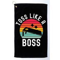 Toss Like A Boss Bean Bag Player Funny Cornhole Golf Towel