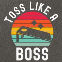 Toss Like A Boss Bean Bag Player Funny Cornhole Cotton Canvas Backpack