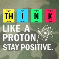 Think Like A Proton Stay Positive Funny Science Legacy Tie Dye Trucker Hat