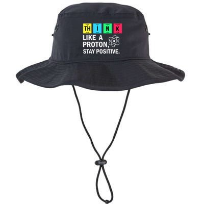 Think Like A Proton Stay Positive Funny Science Bucket Hat