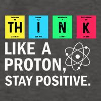 Think Like A Proton Stay Positive Funny Science Vector Backpack