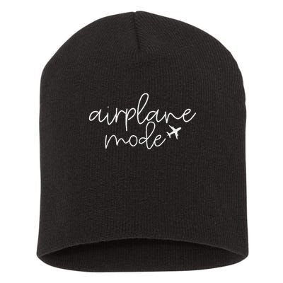 Travel Lover Airplane Mode For Women Airplane Mode Adventure Short Acrylic Beanie