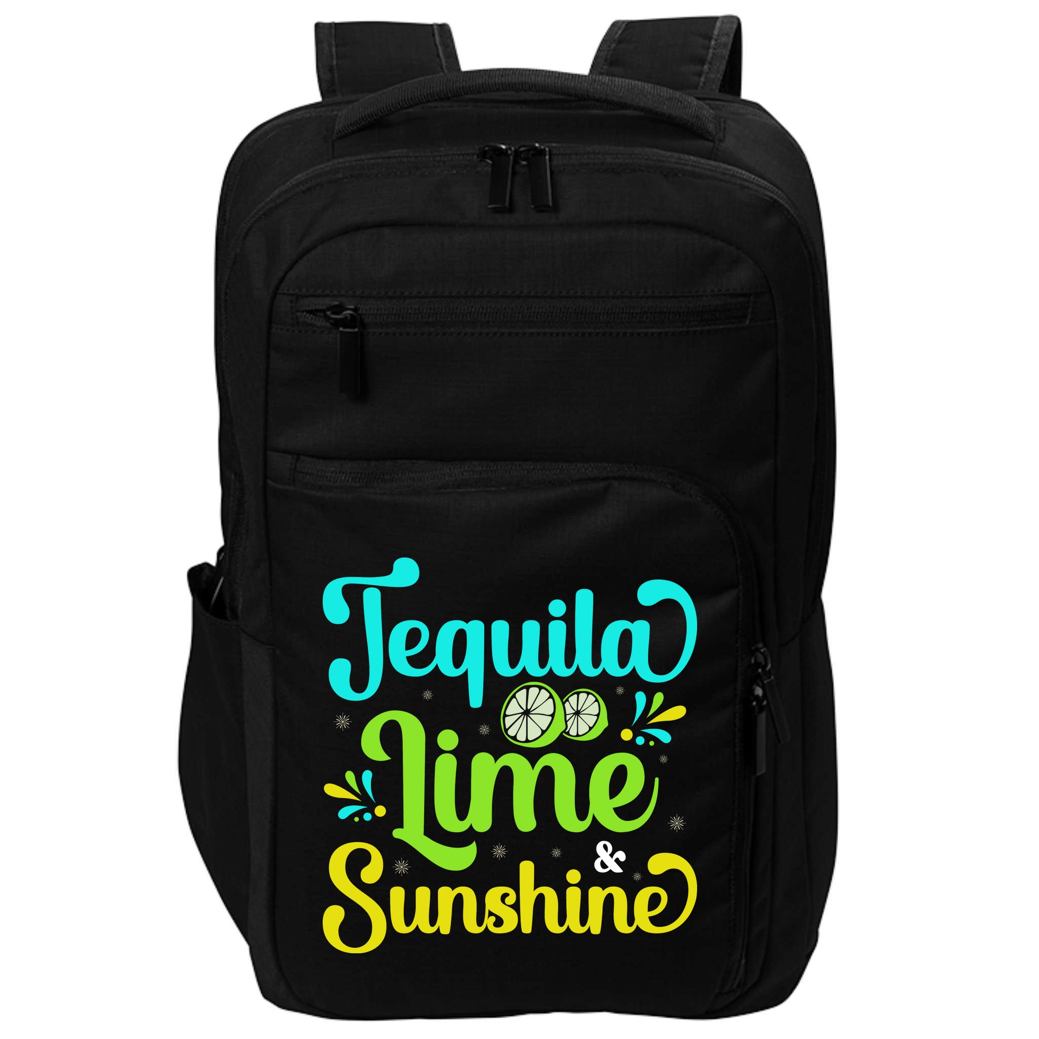 Tequila Lime And Sunshine Funny Beach Summer Vacation Cinco De Mayo Impact Tech Backpack