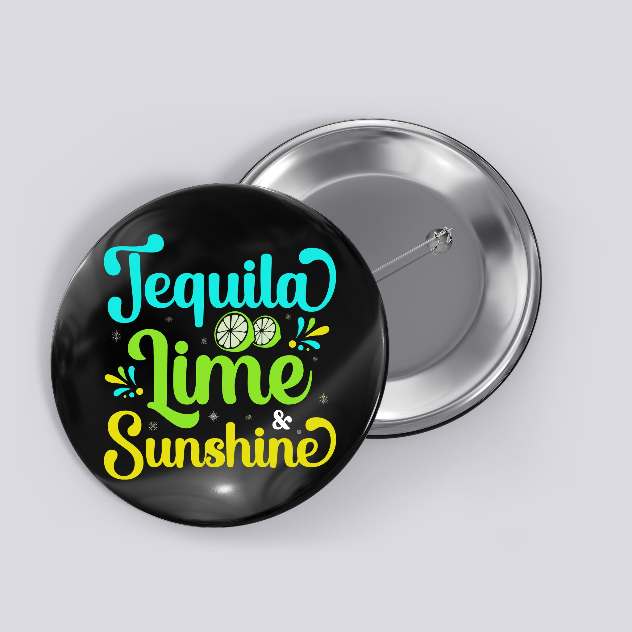 Tequila Lime And Sunshine Funny Beach Summer Vacation Cinco De Mayo Button