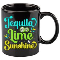 Tequila Lime And Sunshine Funny Beach Summer Vacation Cinco De Mayo 11oz C Handle Ceramic Mug