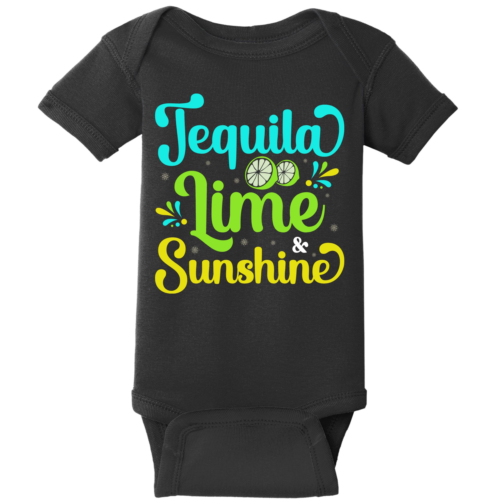 Tequila Lime And Sunshine Funny Beach Summer Vacation Cinco De Mayo Baby Bodysuit