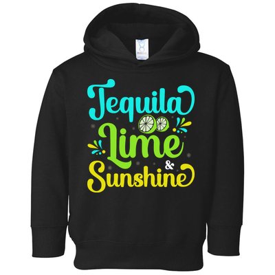 Tequila Lime And Sunshine Funny Beach Summer Vacation Cinco De Mayo Toddler Hoodie