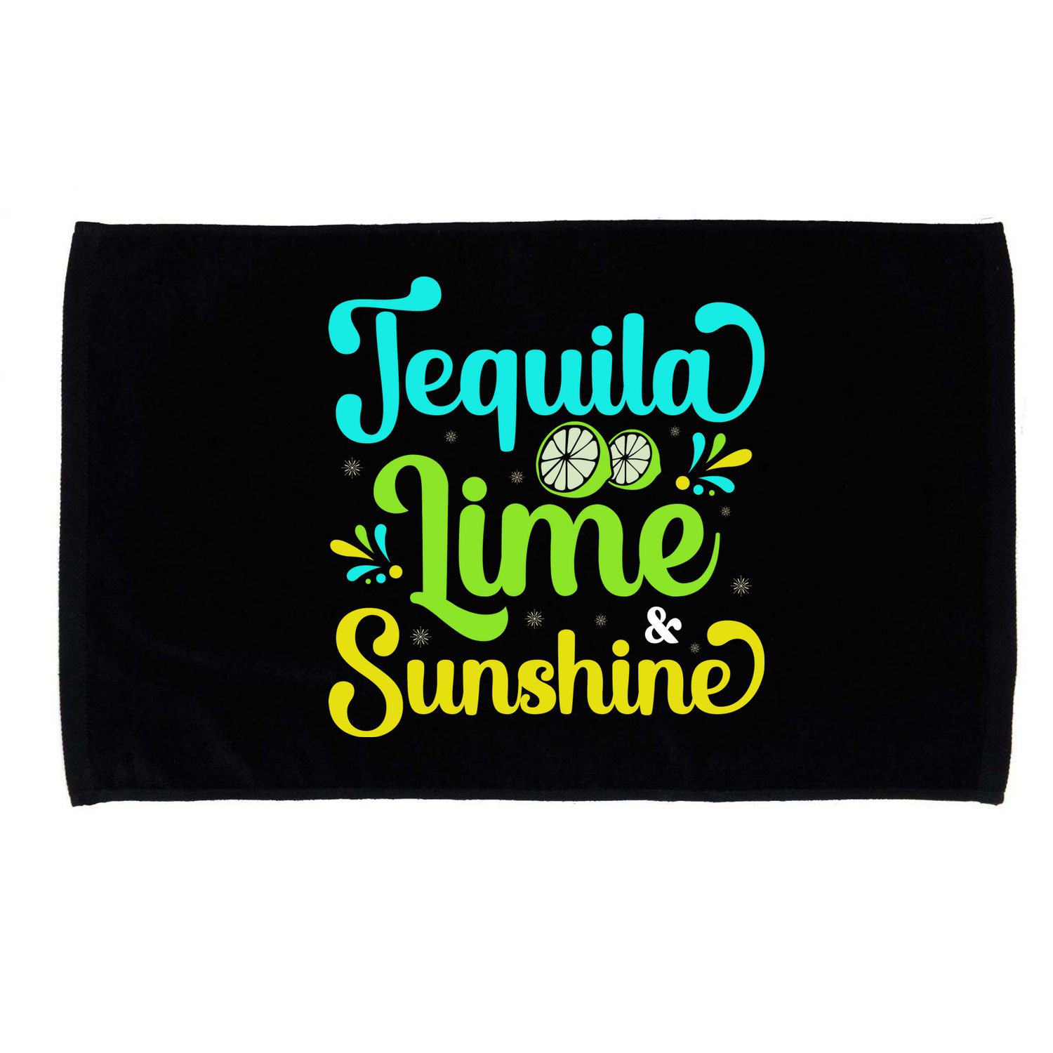 Tequila Lime And Sunshine Funny Beach Summer Vacation Cinco De Mayo Microfiber Hand Towel