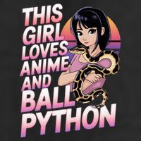 This Loves Anime Ball Python Snake Pet Ball Python Great Gift 7 Panel Mesh Trucker Snapback Hat