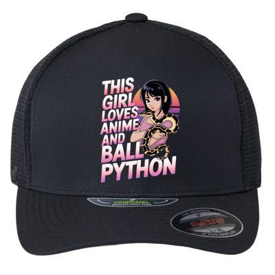 This Loves Anime Ball Python Snake Pet Ball Python Great Gift Flexfit Unipanel Trucker Cap