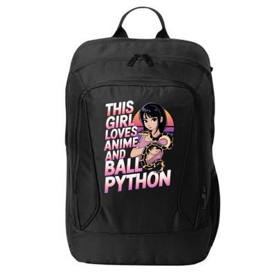 This Loves Anime Ball Python Snake Pet Ball Python Great Gift City Backpack