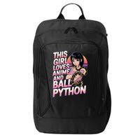 This Loves Anime Ball Python Snake Pet Ball Python Great Gift City Backpack