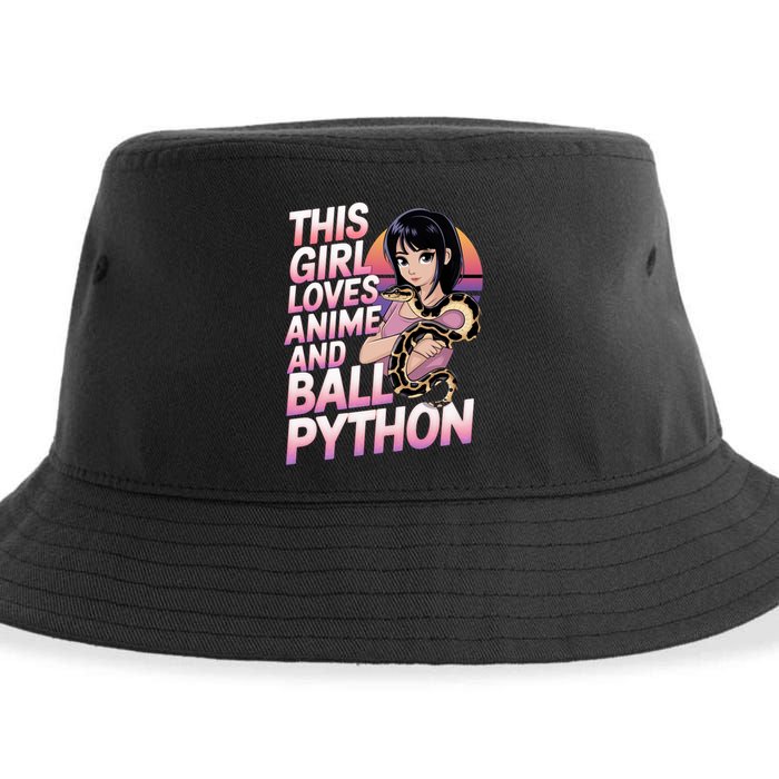 This Loves Anime Ball Python Snake Pet Ball Python Great Gift Sustainable Bucket Hat