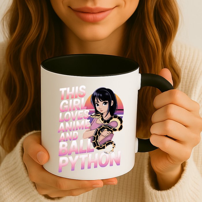 This Loves Anime Ball Python Snake Pet Ball Python Great Gift Mug