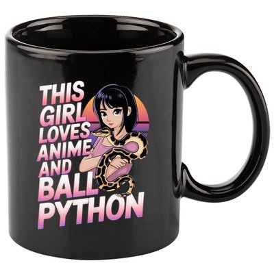 This Loves Anime Ball Python Snake Pet Ball Python Great Gift 11oz C Handle Ceramic Mug