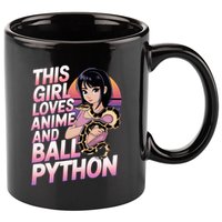 This Loves Anime Ball Python Snake Pet Ball Python Great Gift 11oz C Handle Ceramic Mug
