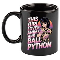 This Loves Anime Ball Python Snake Pet Ball Python Great Gift 11oz C Handle Ceramic Mug