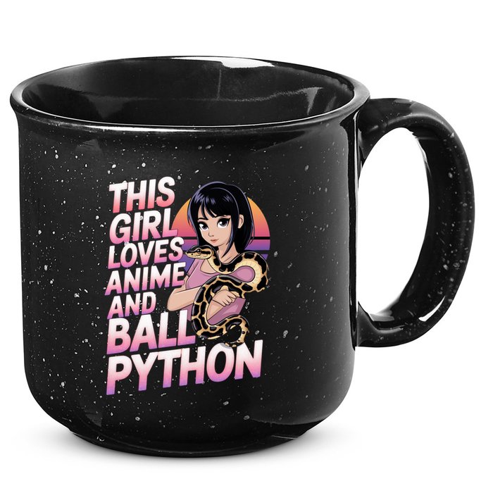 This Loves Anime Ball Python Snake Pet Ball Python Great Gift 15oz Campfire Ceramic Mug