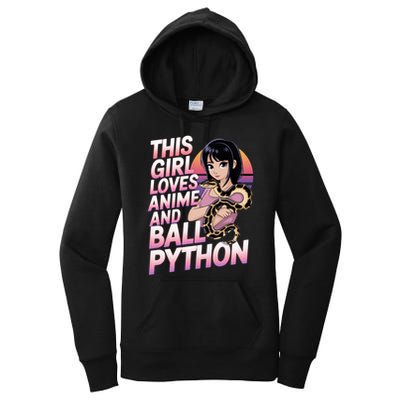 This Loves Anime Ball Python Snake Pet Ball Python Great Gift Women's Pullover Hoodie