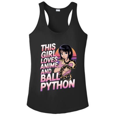 This Loves Anime Ball Python Snake Pet Ball Python Great Gift Ladies PosiCharge Competitor Racerback Tank