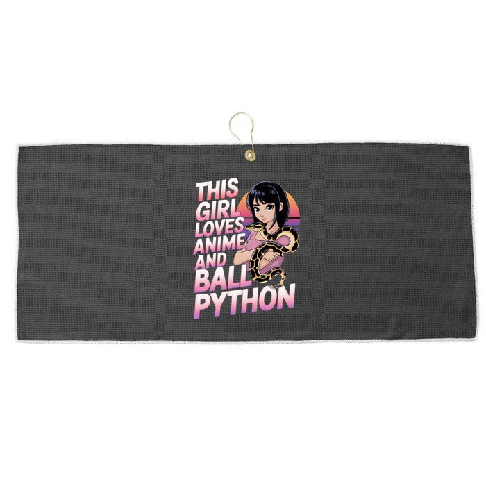This Loves Anime Ball Python Snake Pet Ball Python Great Gift Large Microfiber Waffle Golf Towel