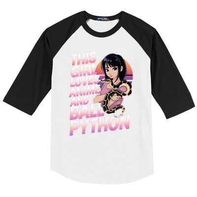This Loves Anime Ball Python Snake Pet Ball Python Great Gift Baseball Sleeve Shirt