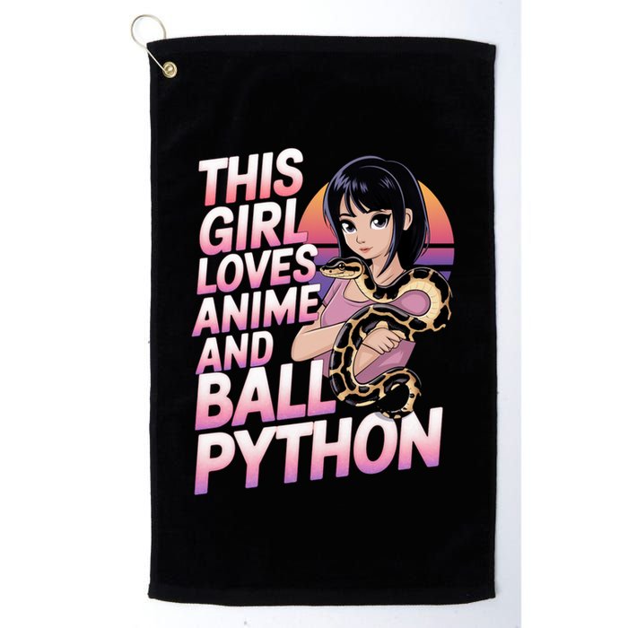 This Loves Anime Ball Python Snake Pet Ball Python Great Gift Golf Towel