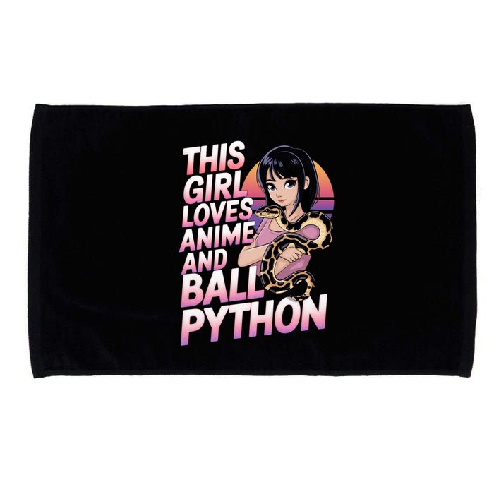 This Loves Anime Ball Python Snake Pet Ball Python Great Gift Microfiber Hand Towel