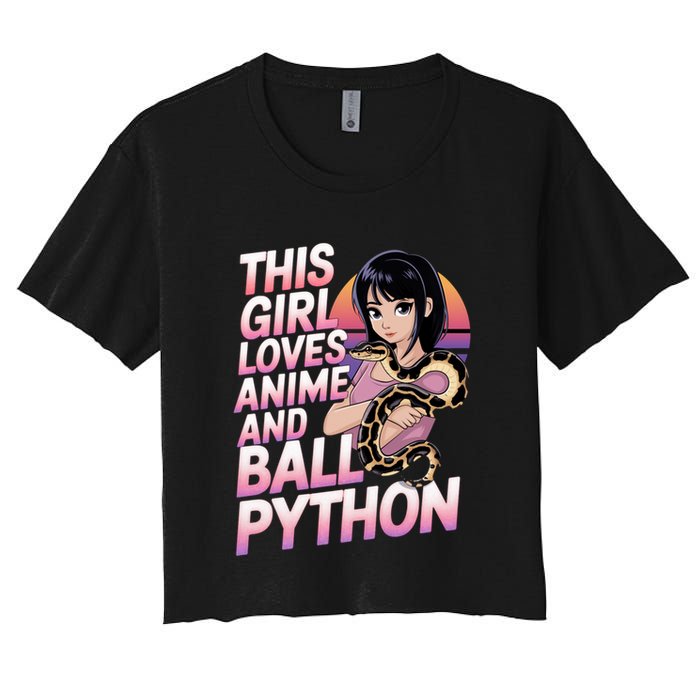 This Loves Anime Ball Python Snake Pet Ball Python Great Gift Crop Top