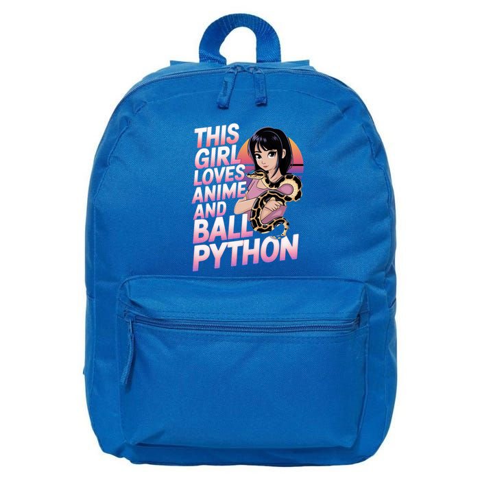 This Loves Anime Ball Python Snake Pet Ball Python Great Gift 16 in Basic Backpack