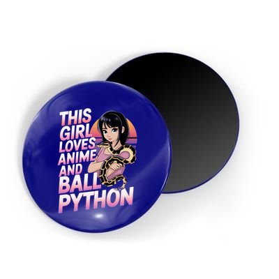 This Loves Anime Ball Python Snake Pet Ball Python Great Gift Magnet