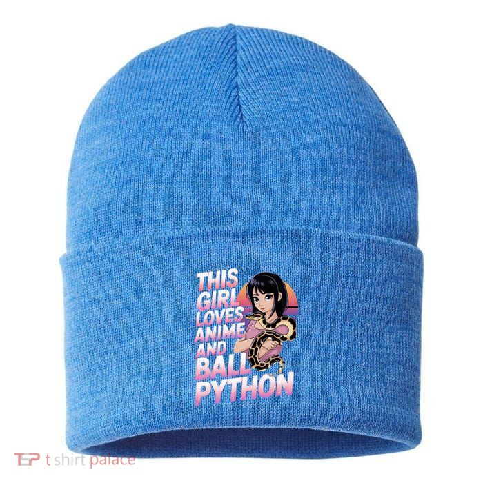 This Loves Anime Ball Python Snake Pet Ball Python Great Gift Sustainable Knit Beanie