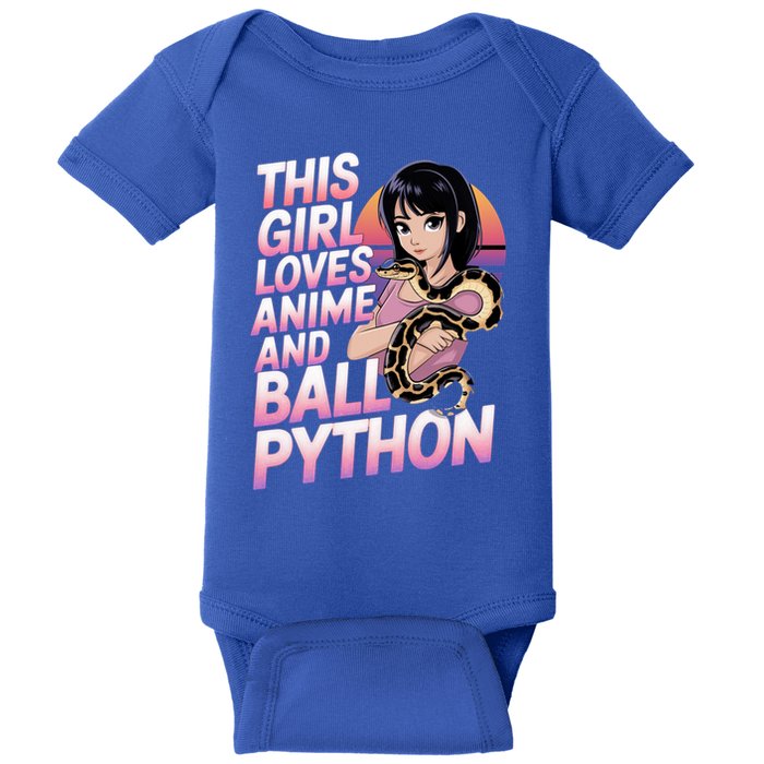 This Loves Anime Ball Python Snake Pet Ball Python Great Gift Baby Bodysuit