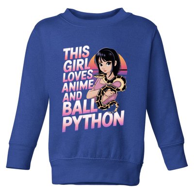 This Loves Anime Ball Python Snake Pet Ball Python Great Gift Toddler Sweatshirt