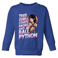 This Loves Anime Ball Python Snake Pet Ball Python Great Gift Toddler Sweatshirt
