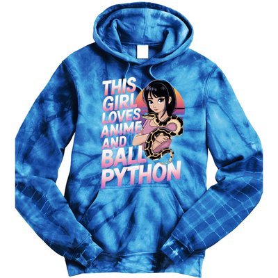 This Loves Anime Ball Python Snake Pet Ball Python Great Gift Tie Dye Hoodie